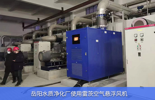 岳陽水質凈化廠使用兩臺NG娛樂空氣懸浮鼓風機